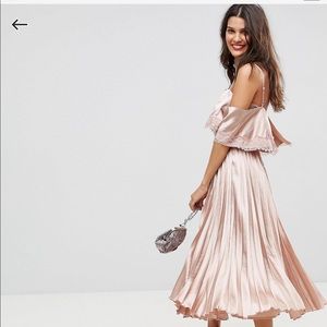ASOS Dresses - Satin pleaded cami lace dress ASOS Dresses - Satin pleaded cami lace dress